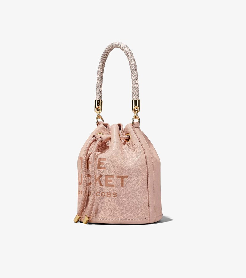 Torebka Bucket Bag Damskie Marc Jacobs Skórzane Różowe | 82FPXVYDG