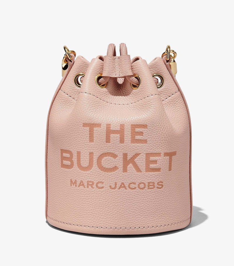 Torebka Bucket Bag Damskie Marc Jacobs Skórzane Różowe | 82FPXVYDG