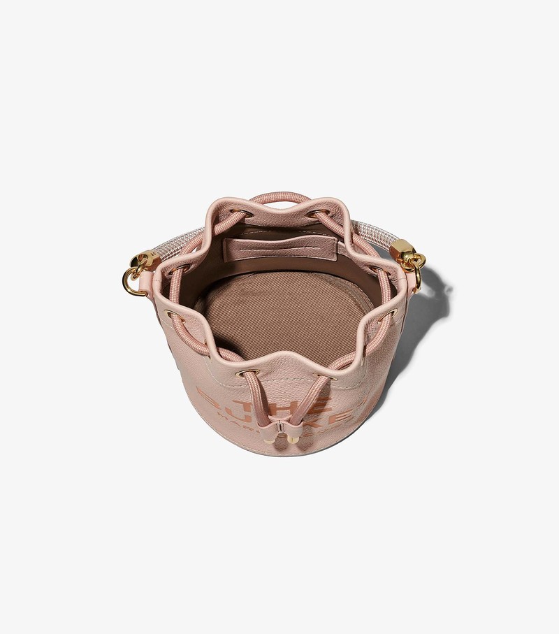 Torebka Bucket Bag Damskie Marc Jacobs Skórzane Różowe | 82FPXVYDG