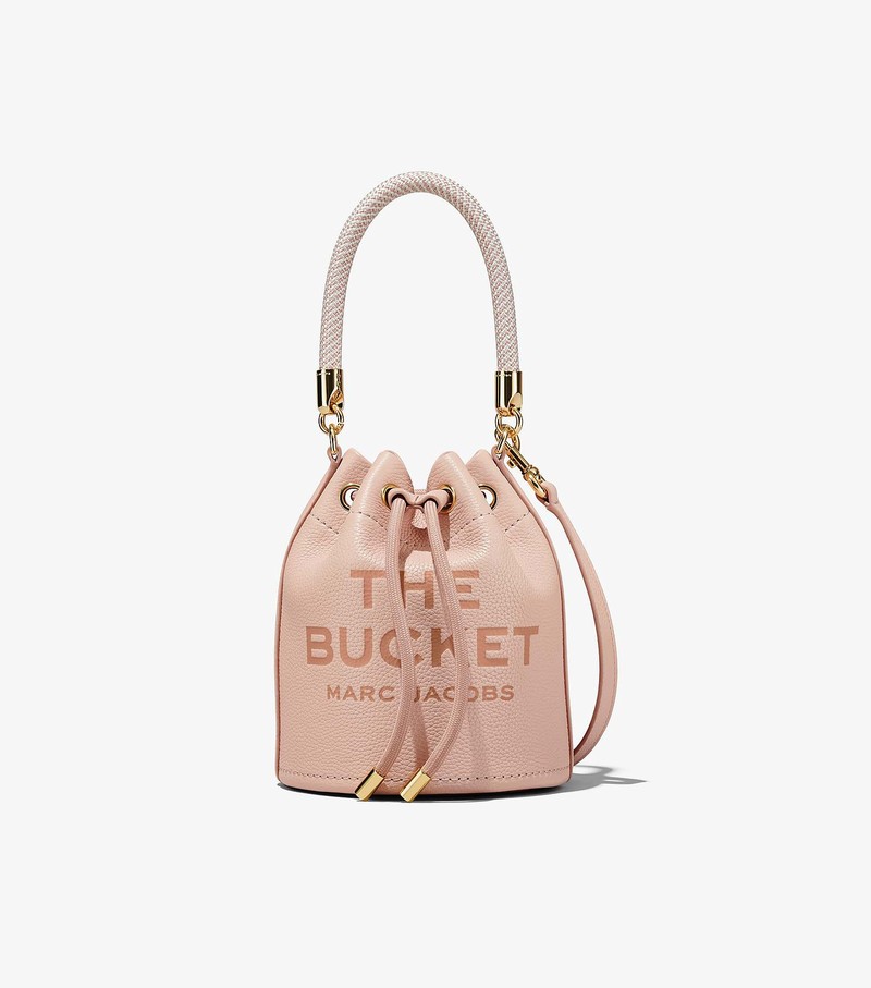 Torebka Bucket Bag Damskie Marc Jacobs Skórzane Różowe | 82FPXVYDG