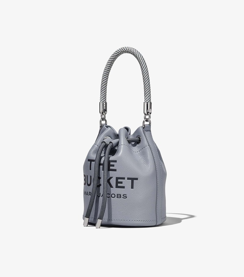 Torebka Bucket Bag Damskie Marc Jacobs Skórzane Szare | 93XHUOZVQ