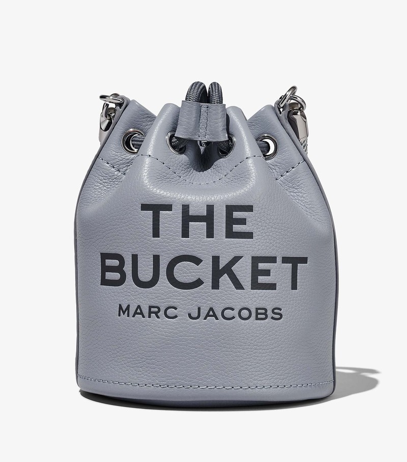 Torebka Bucket Bag Damskie Marc Jacobs Skórzane Szare | 93XHUOZVQ