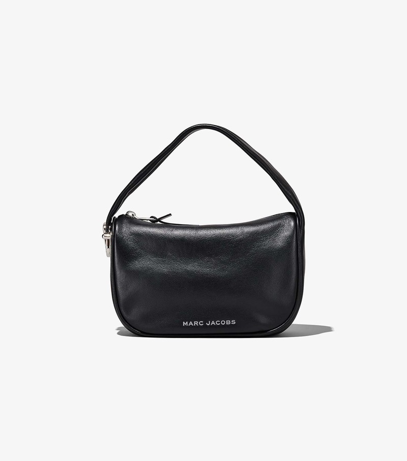 Torebki Małe Damskie Marc Jacobs Pushlock Hobo Czarne | 42IBWJZNY