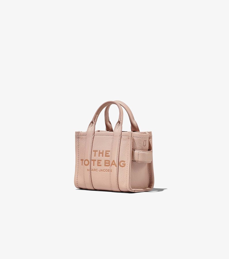 Torebki Małe Damskie Marc Jacobs Skórzane Micro Tote Kremowe | 51PXDMFOV