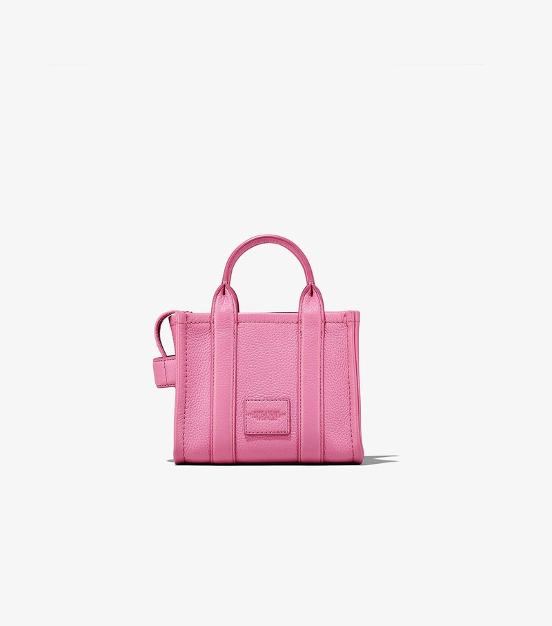 Torebki Małe Damskie Marc Jacobs Skórzane Micro Tote Różowe | 67QWYULCJ