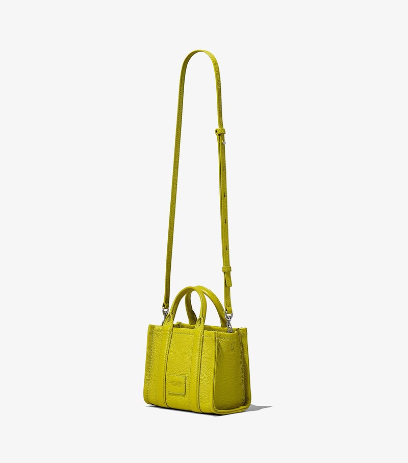 Torebki Małe Damskie Marc Jacobs Skórzane Micro Tote Zielone | 87ZPXYTSF