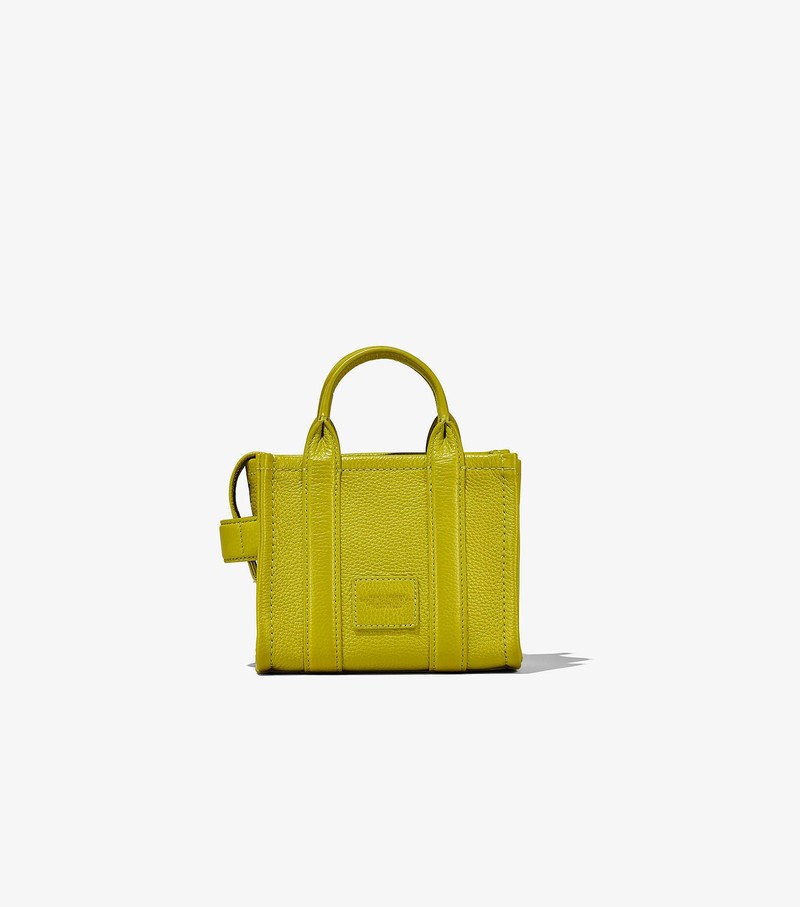 Torebki Małe Damskie Marc Jacobs Skórzane Micro Tote Zielone | 87ZPXYTSF