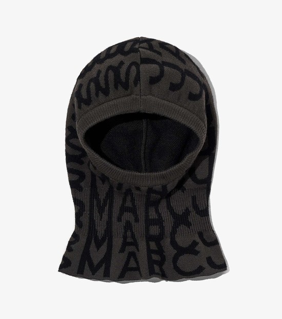 Czapki Damskie Marc Jacobs Monogram Balaclava Czarne | 21BFWCENU