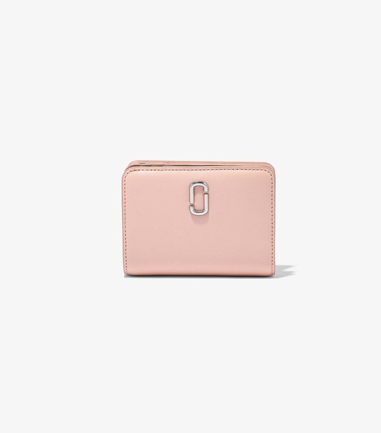 Małe Portfele Damskie Marc Jacobs J Marc Mini Compact Różowe | 51YHEJQGV