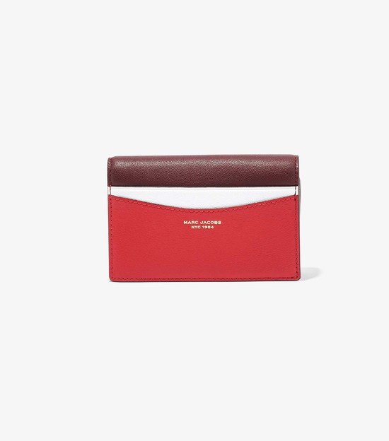 Małe Portfele Damskie Marc Jacobs Slim 84 Colorblock Bifold Czerwone | 20OQGRYEU