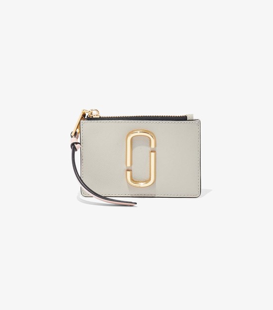 Małe Portfele Damskie Marc Jacobs Snapshot Top Zip Multi Białe | 60EFXHUZA