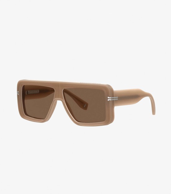 Okulary Słoneczne Damskie Marc Jacobs Icon Rectangular Kawa | 47YSOAWBF