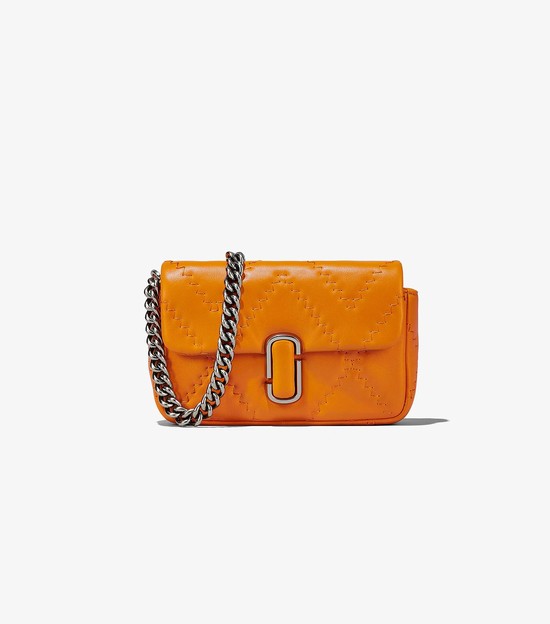 Torba Crossbody Damskie Marc Jacobs Pikowana Skórzane J Marc Mini Pomarańczowe | 13TWYHAEV