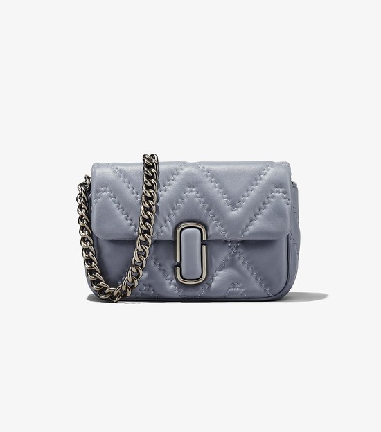 Torba Crossbody Damskie Marc Jacobs Pikowana Skórzane J Marc Szare | 20EDBSGYO