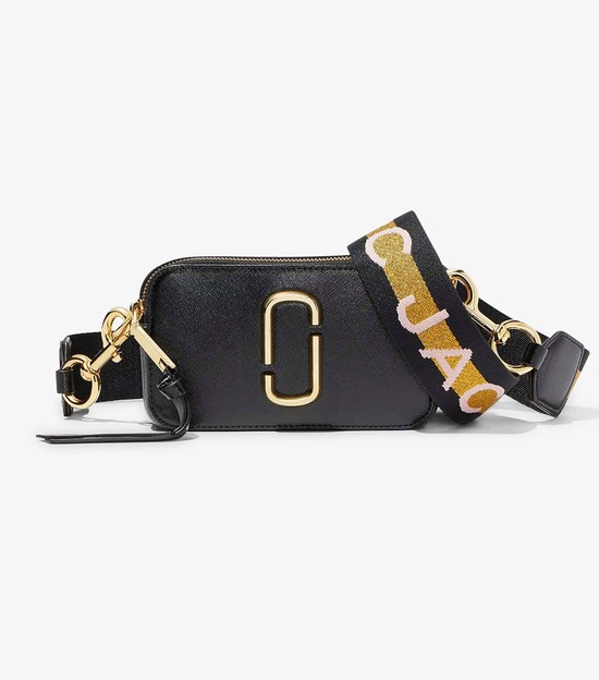 Torba Crossbody Damskie Marc Jacobs Snapshot Czarne | 64GHAVZWX