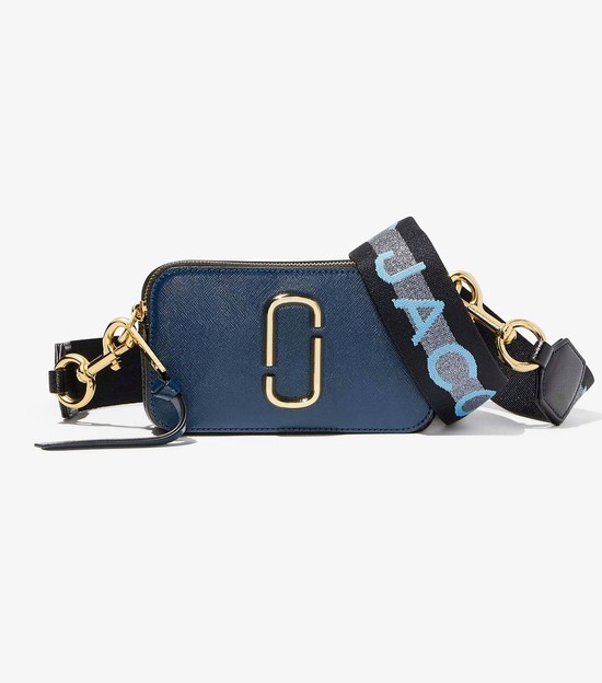 Torba Crossbody Damskie Marc Jacobs Snapshot Niebieskie Kolorowe | 65LVEIYNU