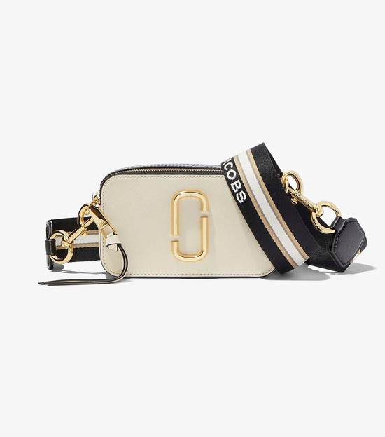 Torba Crossbody Damskie Marc Jacobs Snapshot Białe Kolorowe | 75URIMZXB