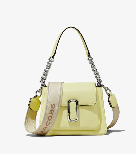 Torba Satchel Damskie Marc Jacobs J Marc Chain Mini Żółte | 18IKTQRFD