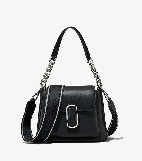 Torba Satchel Damskie Marc Jacobs J Marc Chain Mini Czarne | 79VLOIJZS