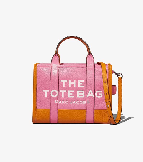 Torby Tote Damskie Marc Jacobs Colorblock Medium Różowe | 06JKOFUIG