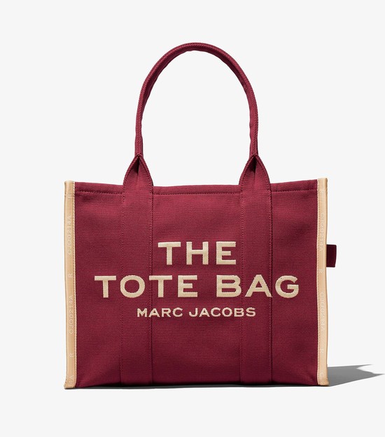 Torby Tote Damskie Marc Jacobs Jacquard Large Czerwone | 98AMLGNER