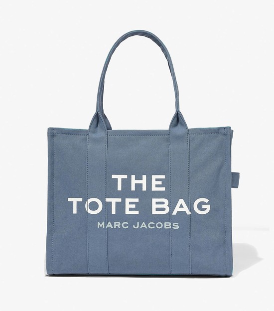 Torby Tote Damskie Marc Jacobs Large Niebieskie | 34AHNYOQB