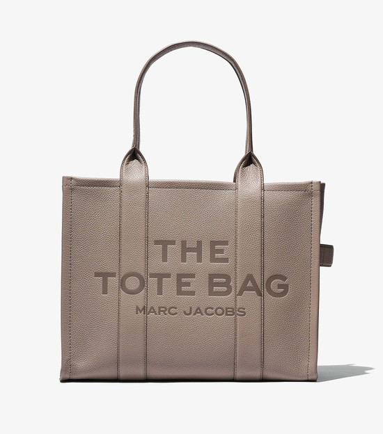 Torby Tote Damskie Marc Jacobs Skórzane Large Szare | 02UHCZNMV