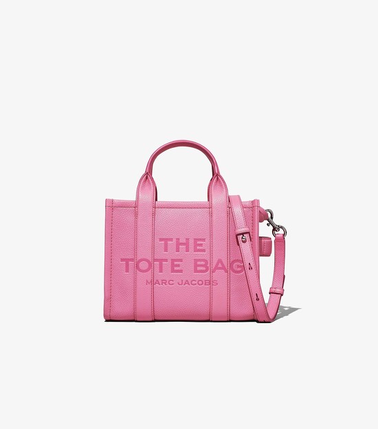 Torby Tote Damskie Marc Jacobs Skórzane Mini Różowe | 04QMBZPHE