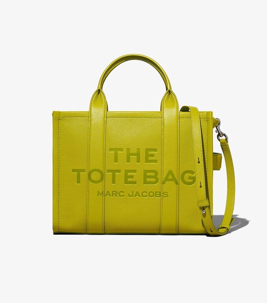 Torby Tote Damskie Marc Jacobs Skórzane Medium Zielone | 06JXUKOML