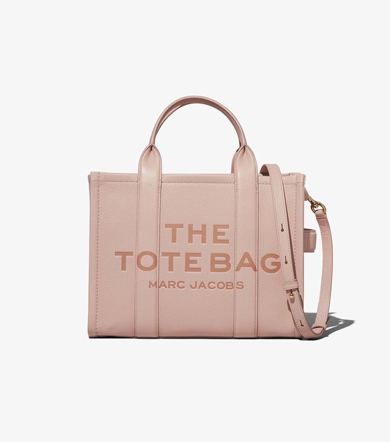 Torby Tote Damskie Marc Jacobs Skórzane Medium Brązowe | 17KHOSICG