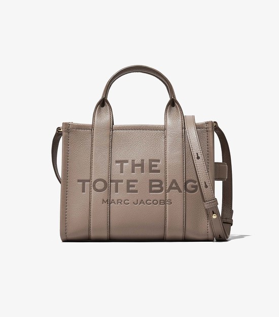 Torby Tote Damskie Marc Jacobs Skórzane Medium Szare | 51OLEBMSY