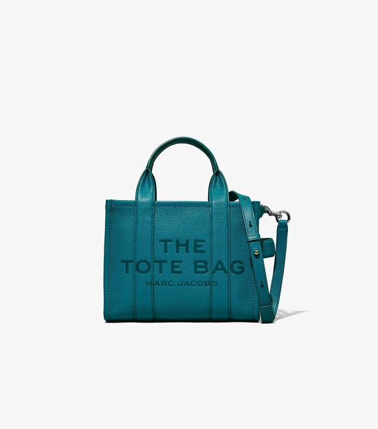 Torby Tote Damskie Marc Jacobs Skórzane Mini Niebieskie | 90SOJBXKH