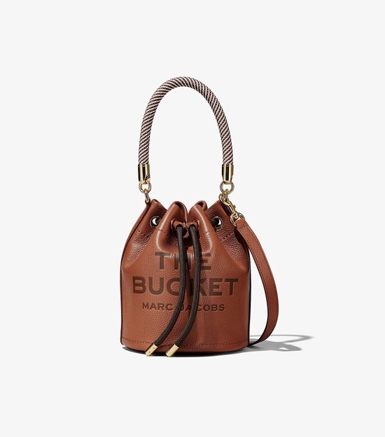 Torebka Bucket Bag Damskie Marc Jacobs Skórzane Brązowe | 37HIJVBRZ