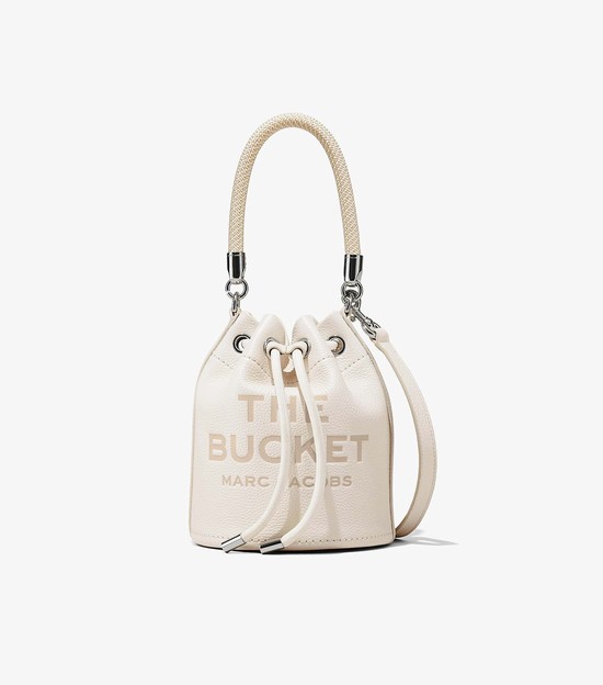 Torebka Bucket Bag Damskie Marc Jacobs Skórzane Białe | 53IOGXCWP