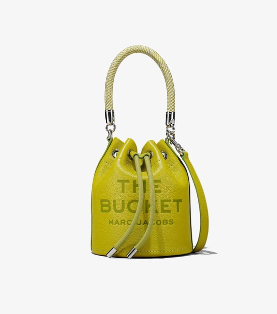 Torebka Bucket Bag Damskie Marc Jacobs Skórzane Zielone | 68XCYUNTL