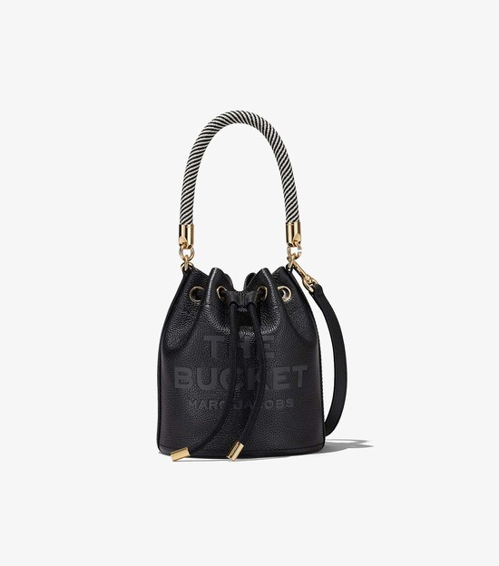 Torebka Bucket Bag Damskie Marc Jacobs Skórzane Czarne | 74AYSQZCG