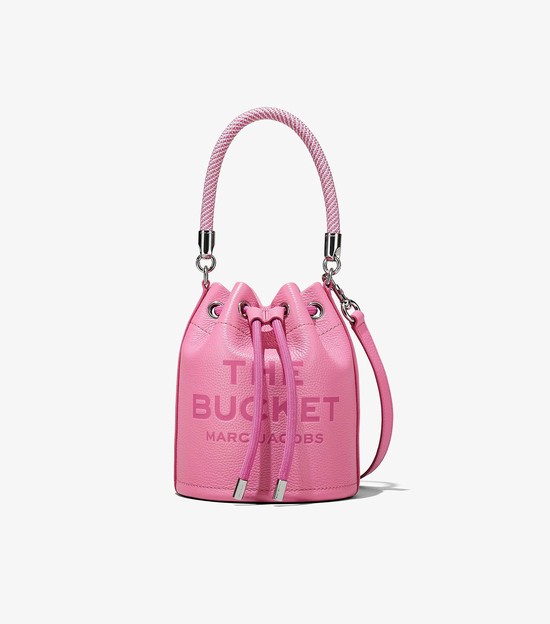 Torebka Bucket Bag Damskie Marc Jacobs Skórzane Różowe | 86YCIXFEU