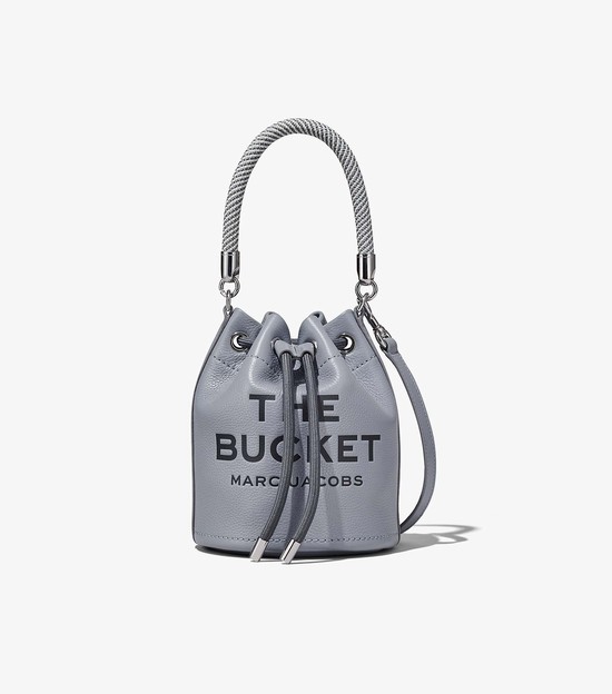 Torebka Bucket Bag Damskie Marc Jacobs Skórzane Szare | 93XHUOZVQ