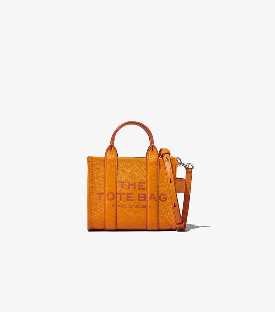 Torebki Małe Damskie Marc Jacobs Skórzane Micro Tote Pomarańczowe | 58CKRUALJ